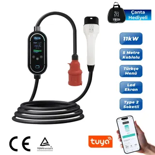 Hims HCTK-11-PS-S 11kW Akıllı Taşınabilir Şarj Cihazı