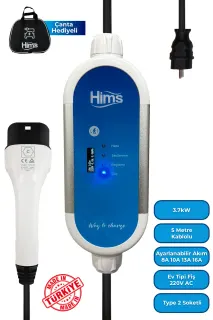 Hims HCTK-G-3 3.7kW Ev Tipi Taşınabilir Şarj Cihazı